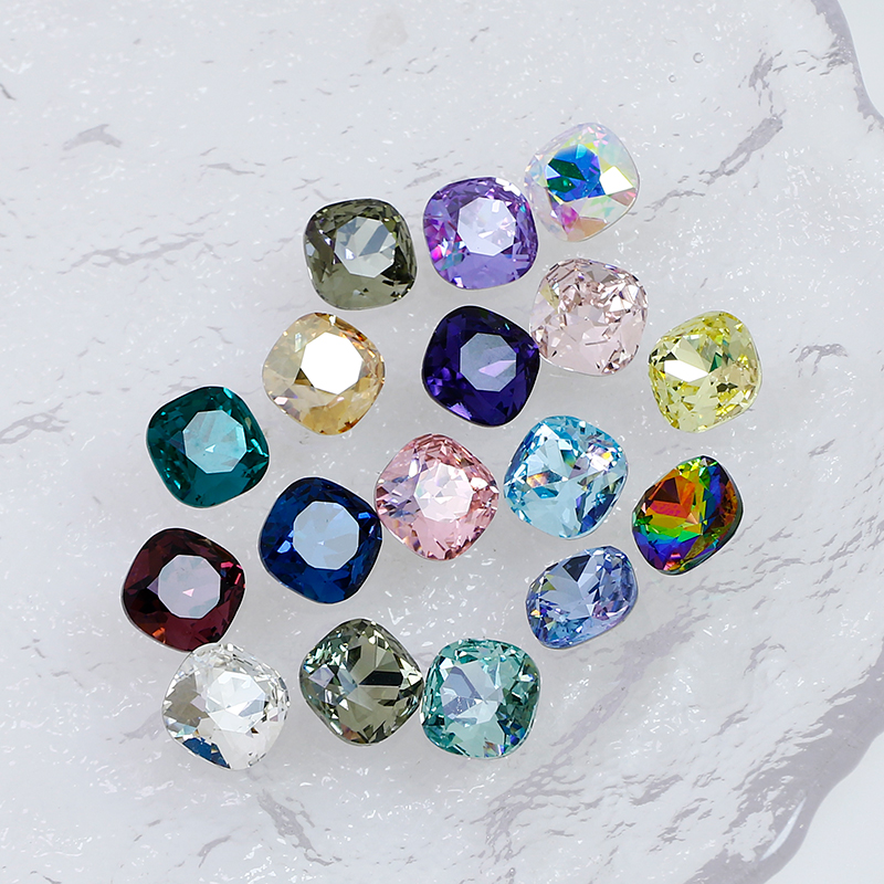 DZ 3010 8*8mm fat square shape crystal fancy stone rhinestone for nail art