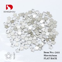 DZ 2411 6*5mm star shape glass flatback stone for nail art (720pcs/pack)