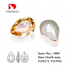DZ 3003 14x10 mm Drop shape crystal fancy stone 