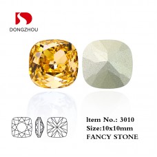 DZ 3010 10x10 mm  square shape crystal fancy stone 
