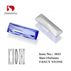 DZ 3013 Rectangle shape 15*5mm crystal fancy stone 