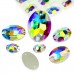 DZ 4063 Crystal AB Oval Shape Mixed Sized Sewing Rhinestones DZ 4063 Crystal AB Oval Shape Mixed Sized Sewing Rhinestones