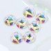 DZ 1721M with 2 hole crystal AB 10*10mm with two holes flat back stone 