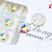 DZ 1721M with 2 hole crystal AB 10*10mm with two holes flat back stone 