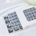 DZ 1072 with 2 hole square shape crystal flat back stone 