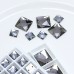 DZ 1072 with 2 hole square shape crystal flat back stone 