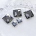 DZ 1072 with 2 hole square shape crystal flat back stone 