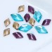 DZ-1154 rhombus faceted cut flat back glass stones for jewelry making DZ-1154 rhombus faceted cut flat back glass stones for jewelry making