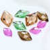 DZ 1377 leaf shape crystal flat back stone 
