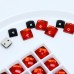 DZ-1038 with 2 hole ruby square shape sew on rhinestones flatback stone