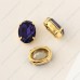 oval purple color fancy stone with claw 
