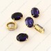 oval purple color fancy stone with claw 