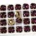 flat square 8*8mm ruby crystal fancy stone flat square 8*8mm ruby crystal fancy stone